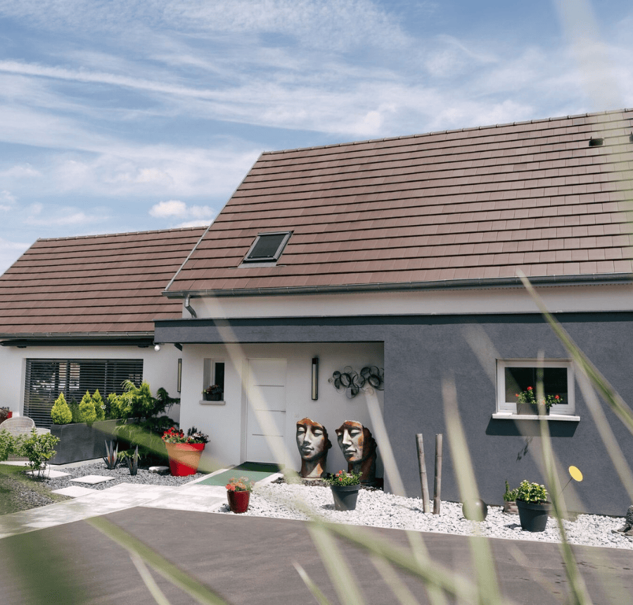 maison contemporaine avec entree design