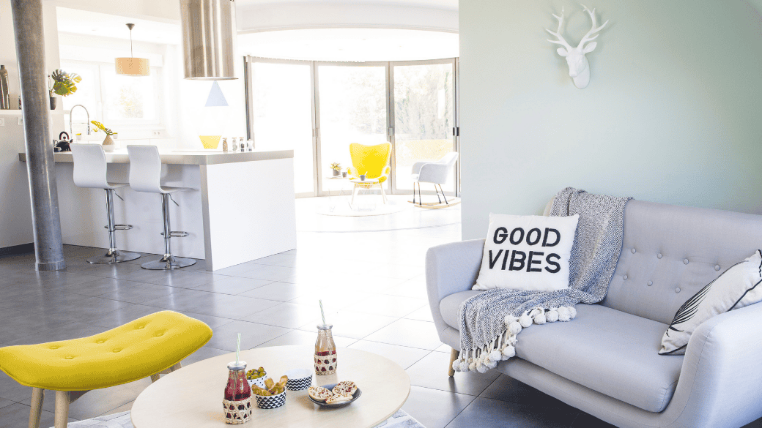 piece de vie lumineuse