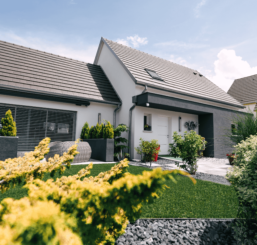 maison moderne toit deux pans