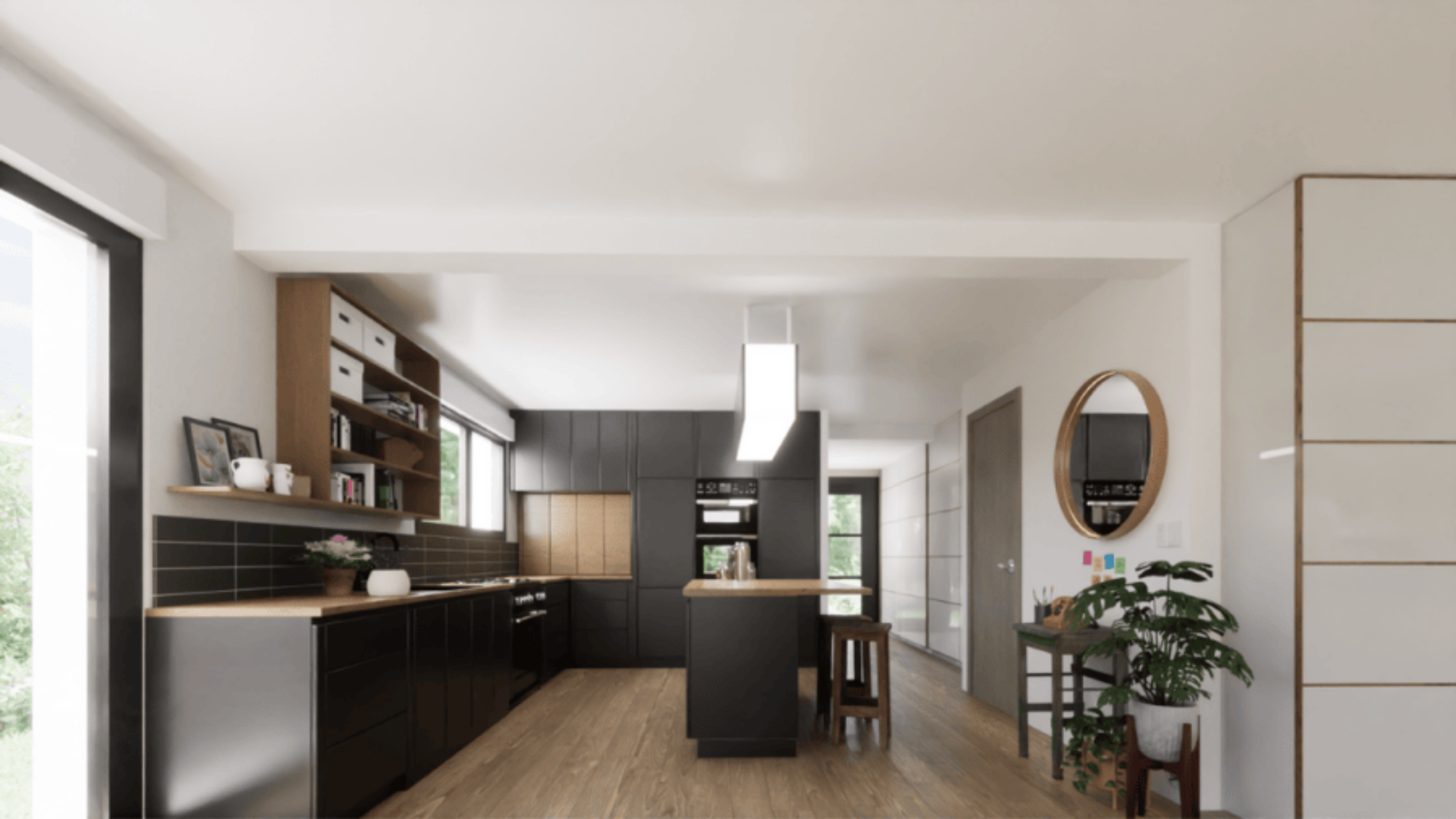 visuel 3d cuisine moderne et spacieuse